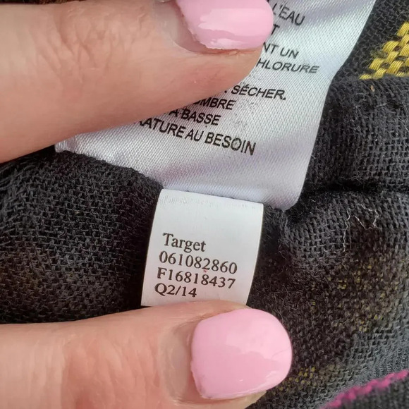 Target Black Multi-Color Fringe Edge Woven Striped Scarf EUC - Picture 9 of 16